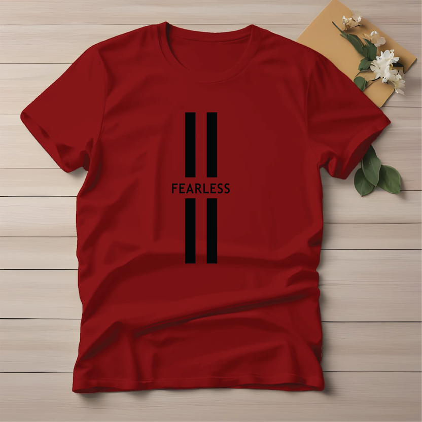 Half Sleeve t-shirt print Fearless