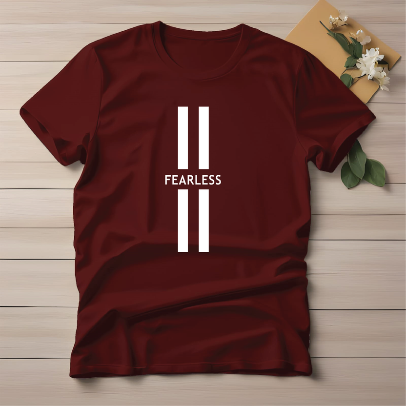 Half Sleeve t-shirt print Fearless