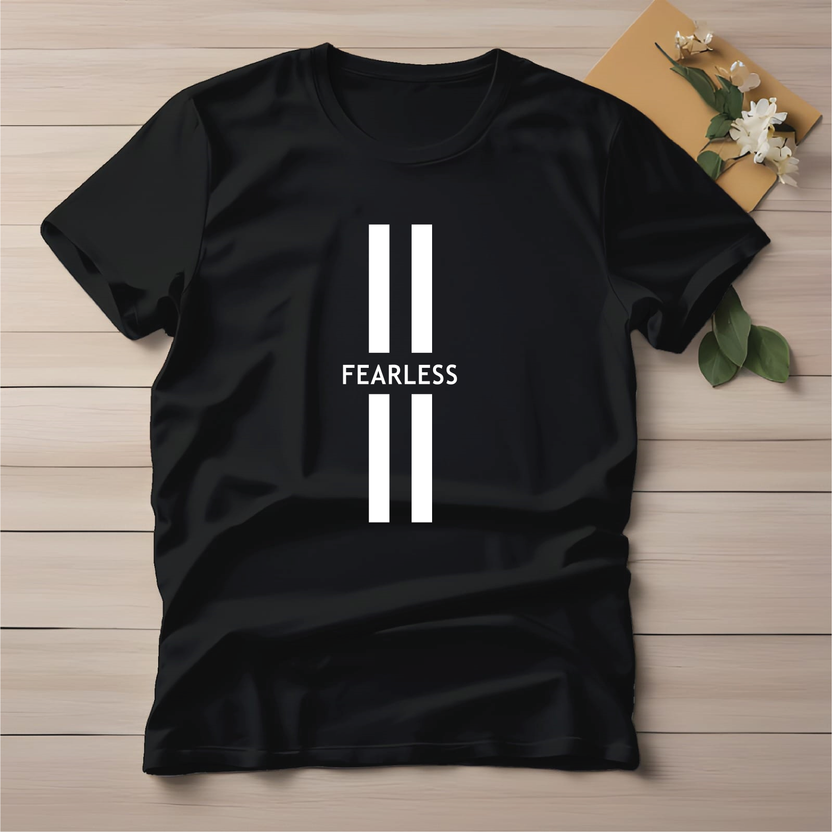 Half Sleeve t-shirt print Fearless