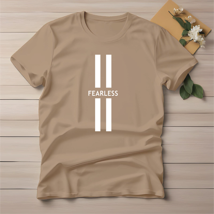 Half Sleeve t-shirt print Fearless