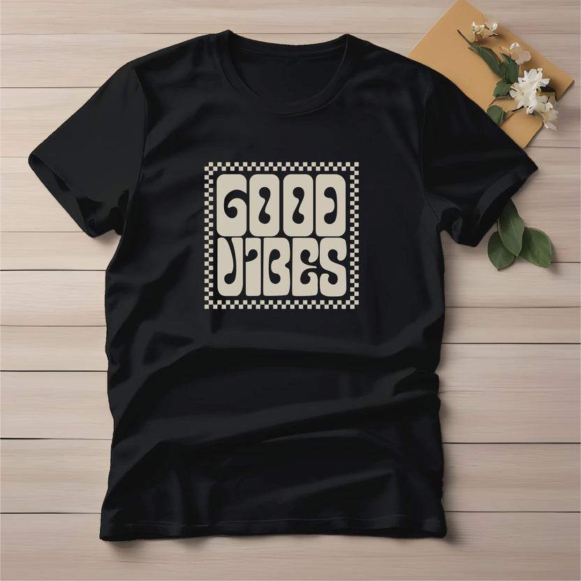 Half Sleeve t-shirt print Good Vibes