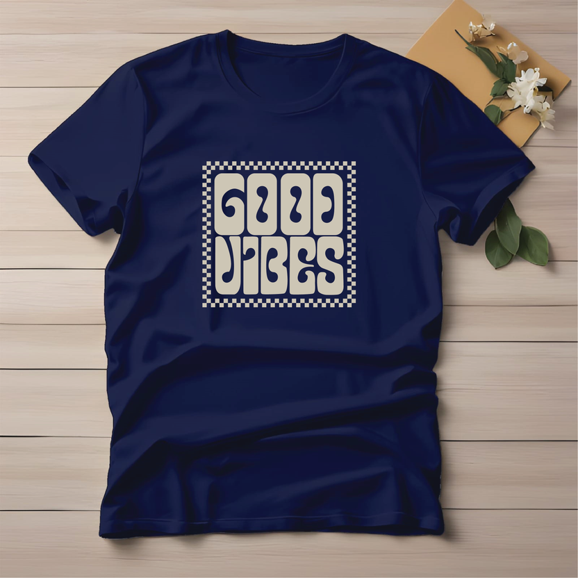 Half Sleeve t-shirt print Good Vibes