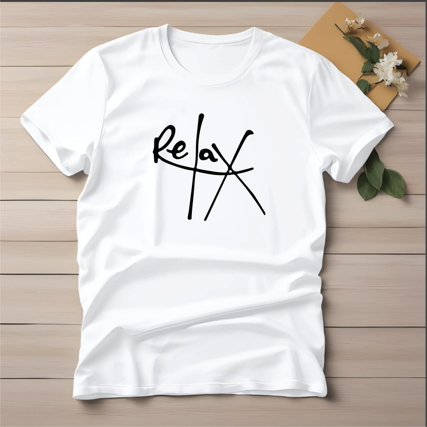 Half Sleeve t-shirt print Relax