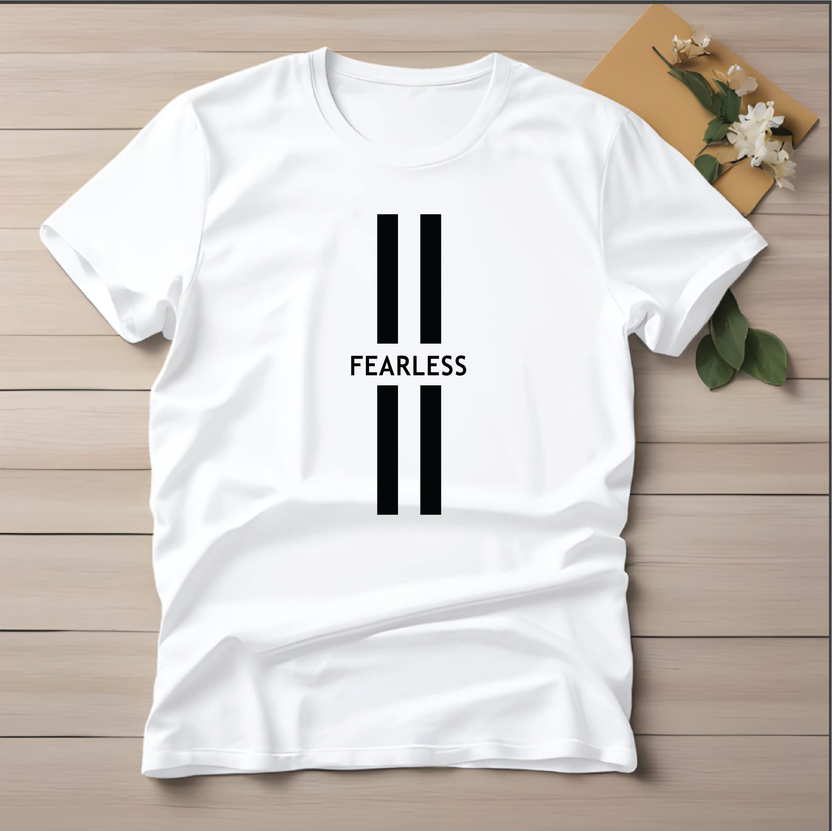 Half Sleeve t-shirt print Fearless