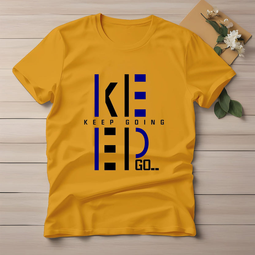 Half Sleeve t-shirt print KEEP GOING