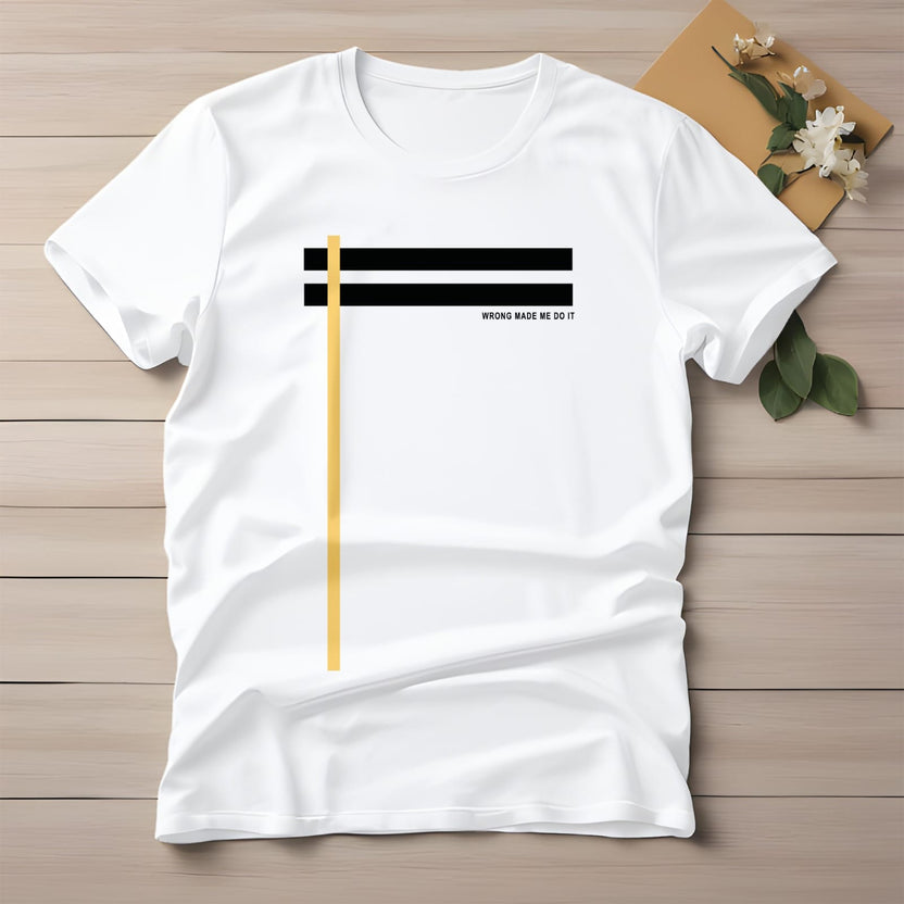 Half Sleeve t-shirt print 2 STRIPES