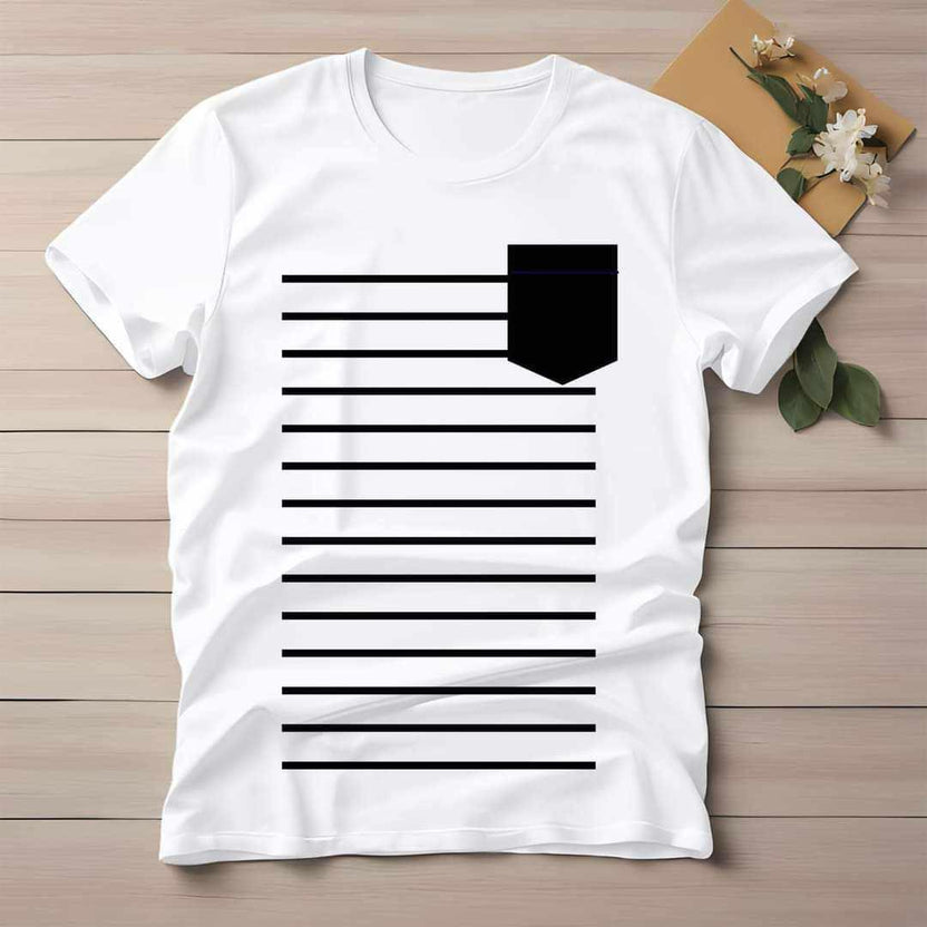Half Sleeve t-shirt print Pocket
