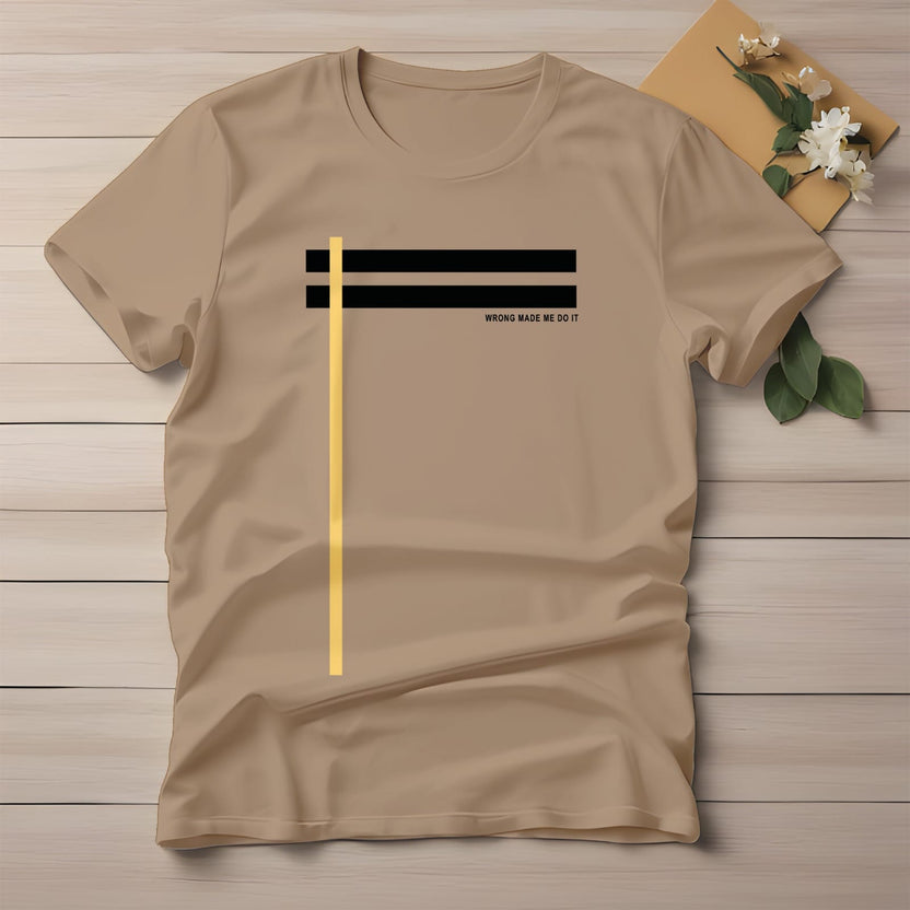 Half Sleeve t-shirt print 2 STRIPES