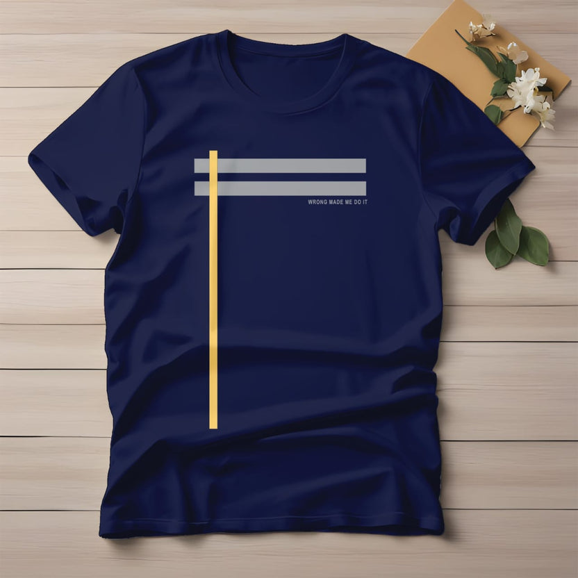 Half Sleeve t-shirt print 2 STRIPES