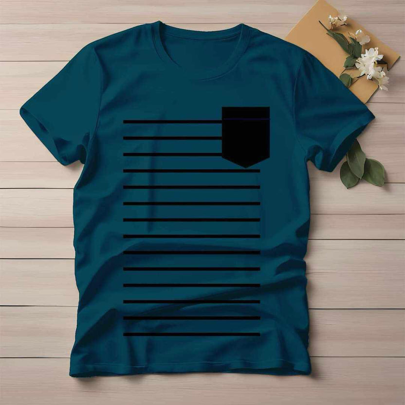 Half Sleeve t-shirt print Pocket