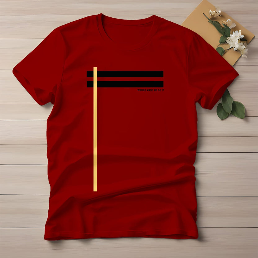 Half Sleeve t-shirt print 2 STRIPES