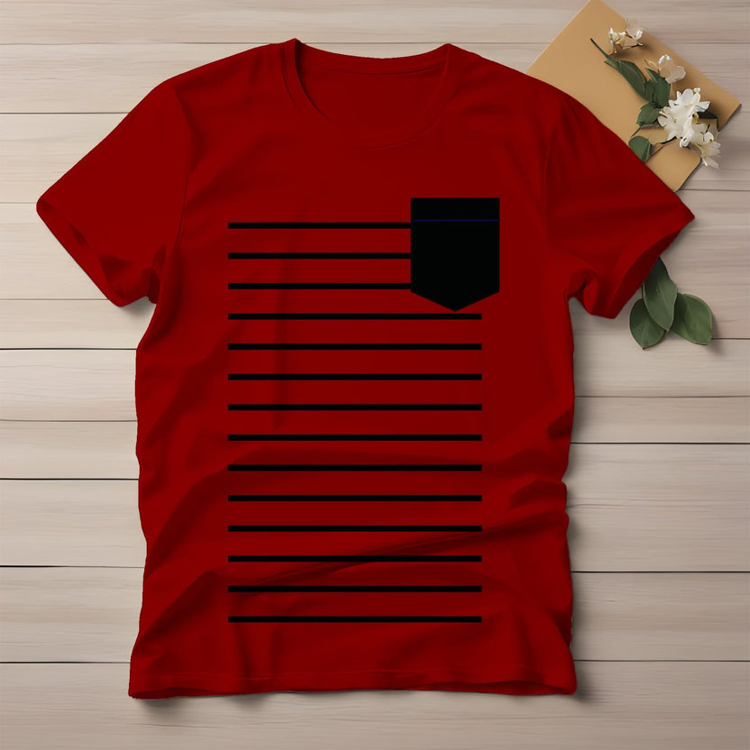 Half Sleeve t-shirt print Pocket
