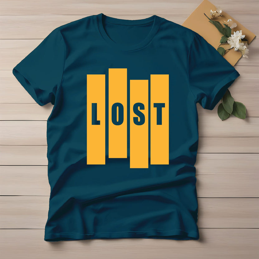 Half Sleeve t-shirt print LOST