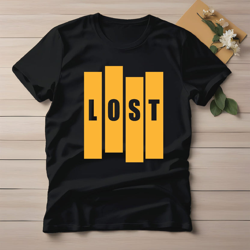 Half Sleeve t-shirt print LOST