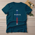 Half Sleeve t-shirt print PARIS vertical line
