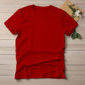Half Sleeve Solid Premium Cotton T-shirt- Red