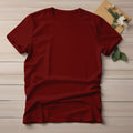 Half Sleeve Solid Premium Cotton T-shirt-Maroon