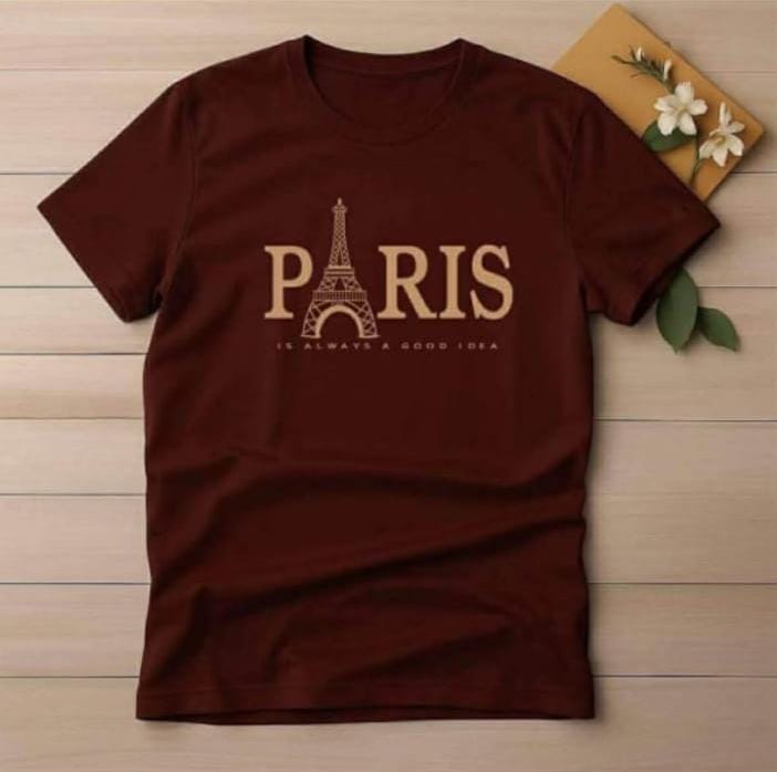 Half Sleeve t-shirt print PARIS eiffel tower