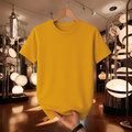 Half Sleeve Solid Premium Cotton T-shirt- Yellow